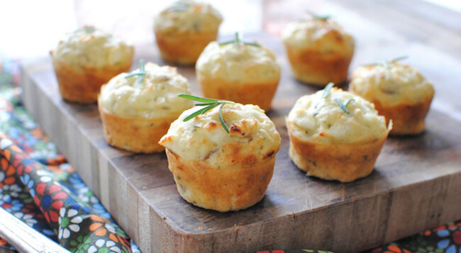 Savory Onion Mini Muffins