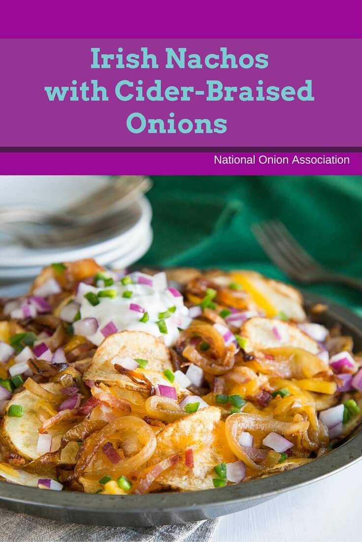 Irish Nachos with Cider-Braised Onions via National Onion Association