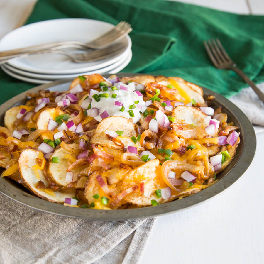 Irish Nachos with Cider-Braised Onions by Lori Rice for The National Onion Association