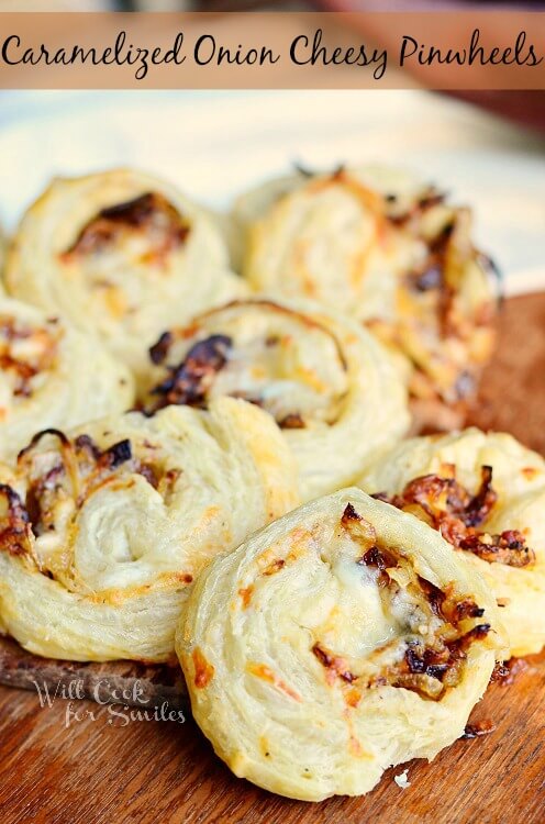 Caramelized-Onion-Cheesy-Pinwheels-1-from-willcookforsmiles.com-appetizer-partyfood-pinwheels