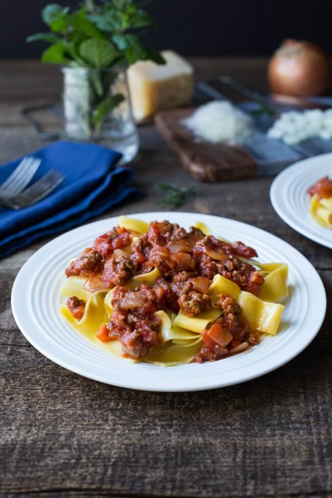 Looking for a fabulous comfort food or savory meal this delicious and easy Lamb Ragu with Pappardelle recipe will check all the boxes.  