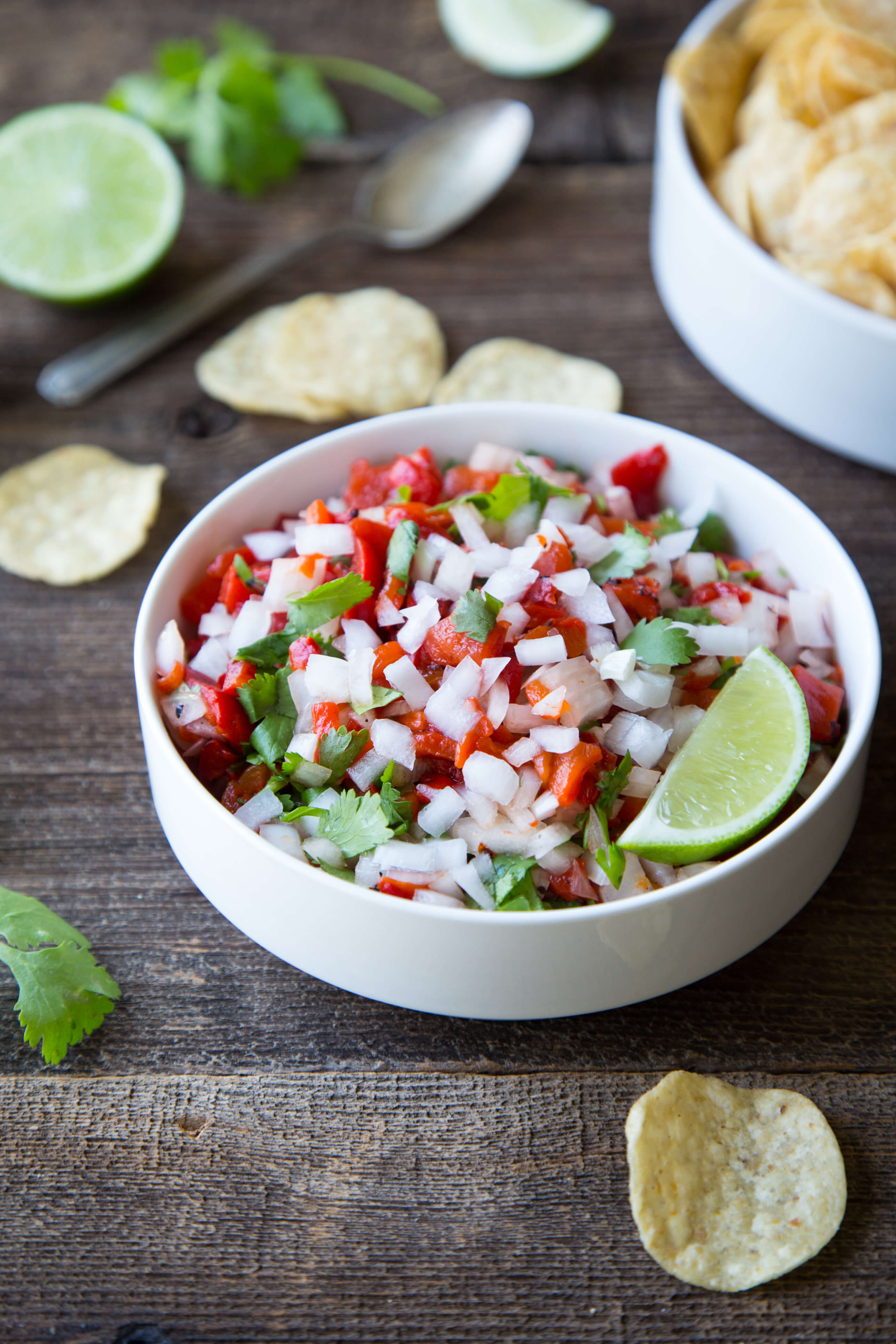 What's the best part of salsa? The Onions,, try this fabulous Sweet Onion and Roasted Red Pepper Salsa With Lime.