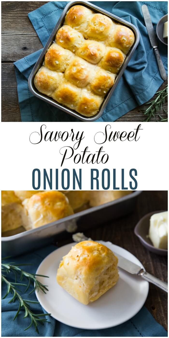 Savory Sweet Potato and Onion Dinner Rolls