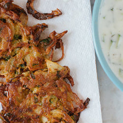 Curried Onion Fritters with Mint Raita National Onion Association