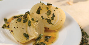 Roasted Onions with Herb Butter Sauce Natinal Onion association