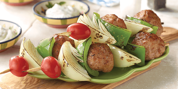 Turkey and Onion Meatball Kebabs with Yogurt Dipping Sauce National Onion Association
