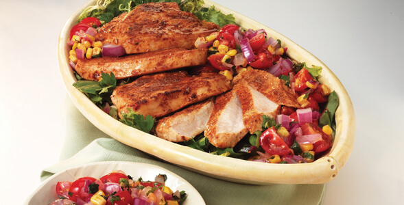 Chipotle Turkey Cutlets with Sweet Onion Charred Corn Salsa National Onion Association