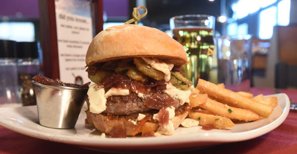 Bison Burger with bourbon onions from National Onion Association