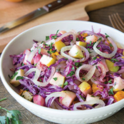 Red Cabbage and Onions with Apples & Apricots recipe National Onion Association