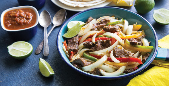 Sizzling Steak and Onion Fajitas National Onion Association