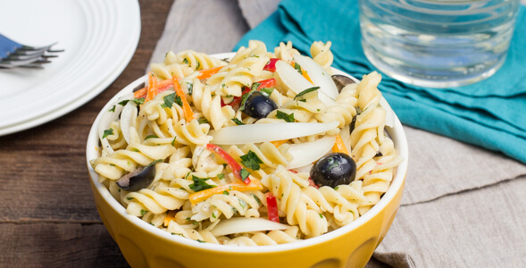 Sweet Onion Pasta Salad with Creamy Herb Dressing National Onion Association