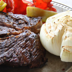 Mesquite Grilled Steak with Salsa Flameado National Onion Association