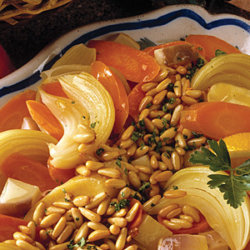 Winter Root Vegetables with Pine Nuts National Onion Association