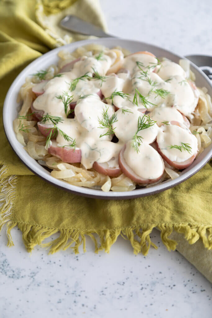 Bistro Potato Salad on Green towel