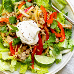 Onion and Turkey Lime Taco Salad