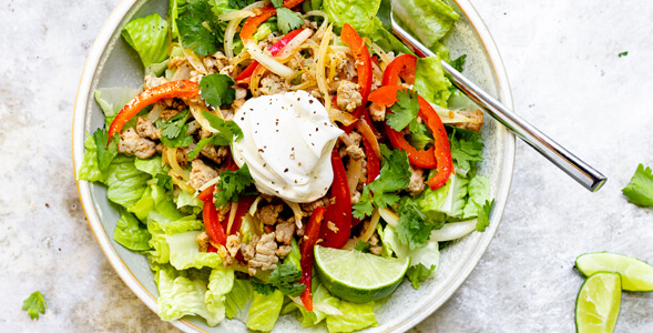 Onion and Turkey Lime Taco Salad