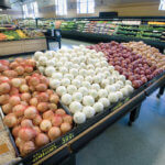 onions in grocery produce department