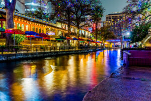 San Antonio Riverwalk at night